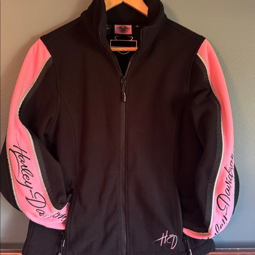 Harley-Davidson Black Jacket with Pink Accents